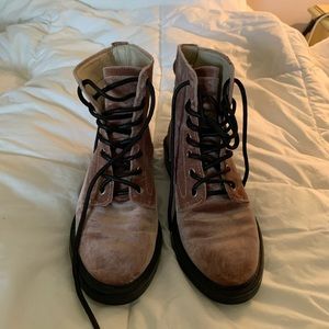 Pink velvet dolce vita booties 7